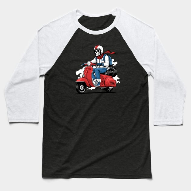 Scooter never dies red Baseball T-Shirt by creative.z